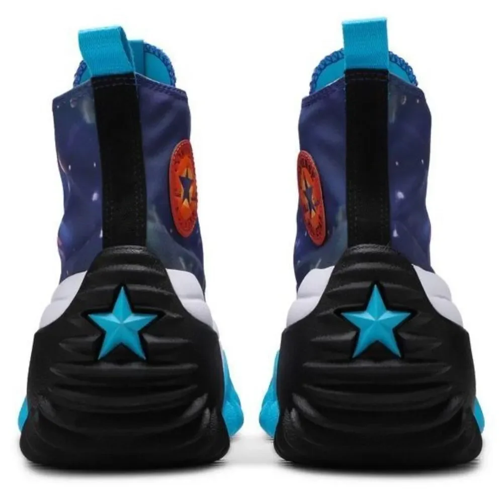 Converse Run Star Motion Hi Galaxy Platform Sneakers Women 4.5 Space Print Chunk